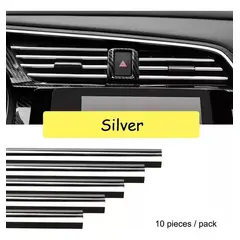 GENERICO - Moldura Decorativa Rejilla Ventilación Tuning CROMADO