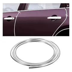 GENERICO - Moldura De Auto Protectora Puertas Y Capot 15m CROMADO