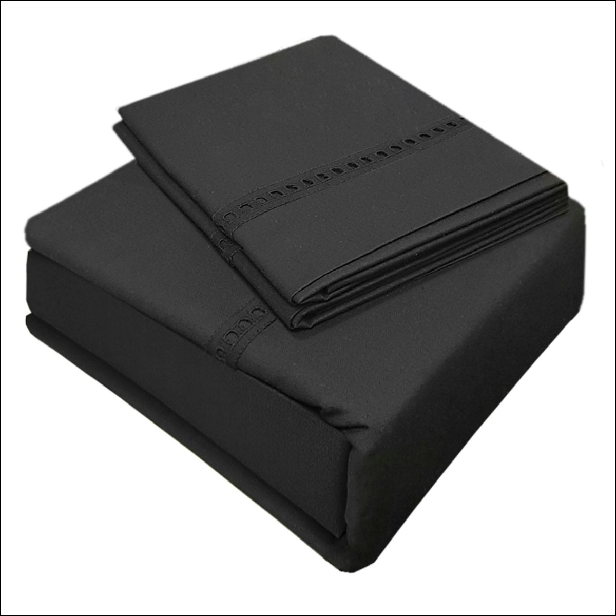 VICTORIANAS - Juego De Sabanas Full Dark Deshilado Negro 300 Hilos