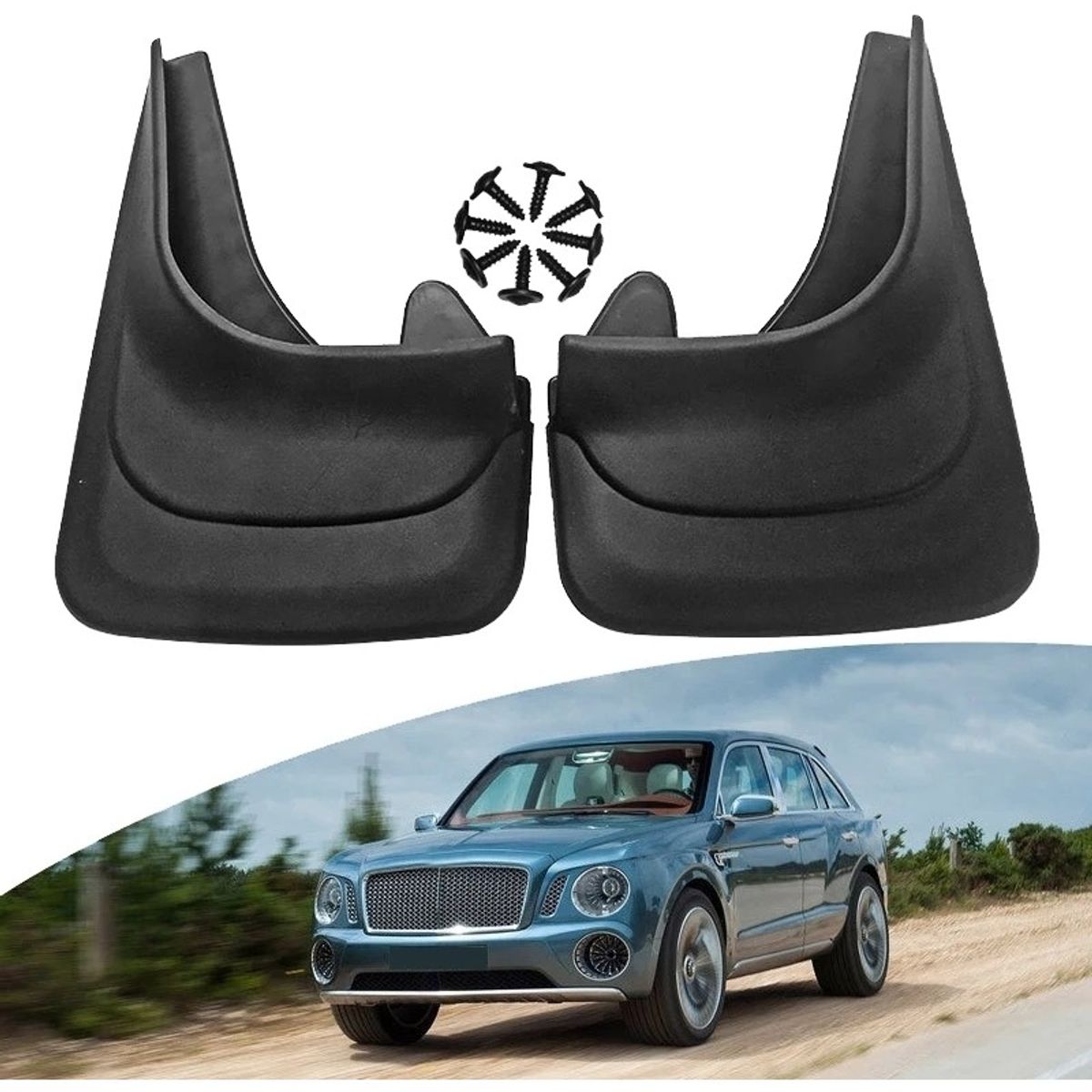 GENERICO - X4 Guardabarros Guarda Fango Auto Universal Goma