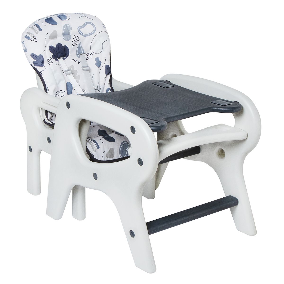 BBQOOL - Silla De Comer Escritorio Eat&Fun Grey