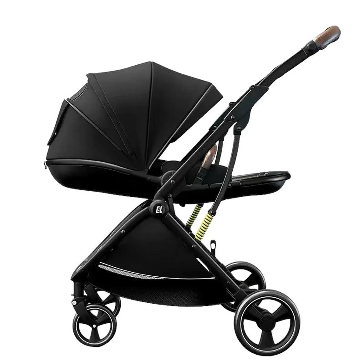 LUBABYCAS - Coche De Paseo Modo Apego Y Panorámico Negro Lubabycas