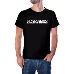ROLY - Polera Negra Scorpions Hombre Algodón