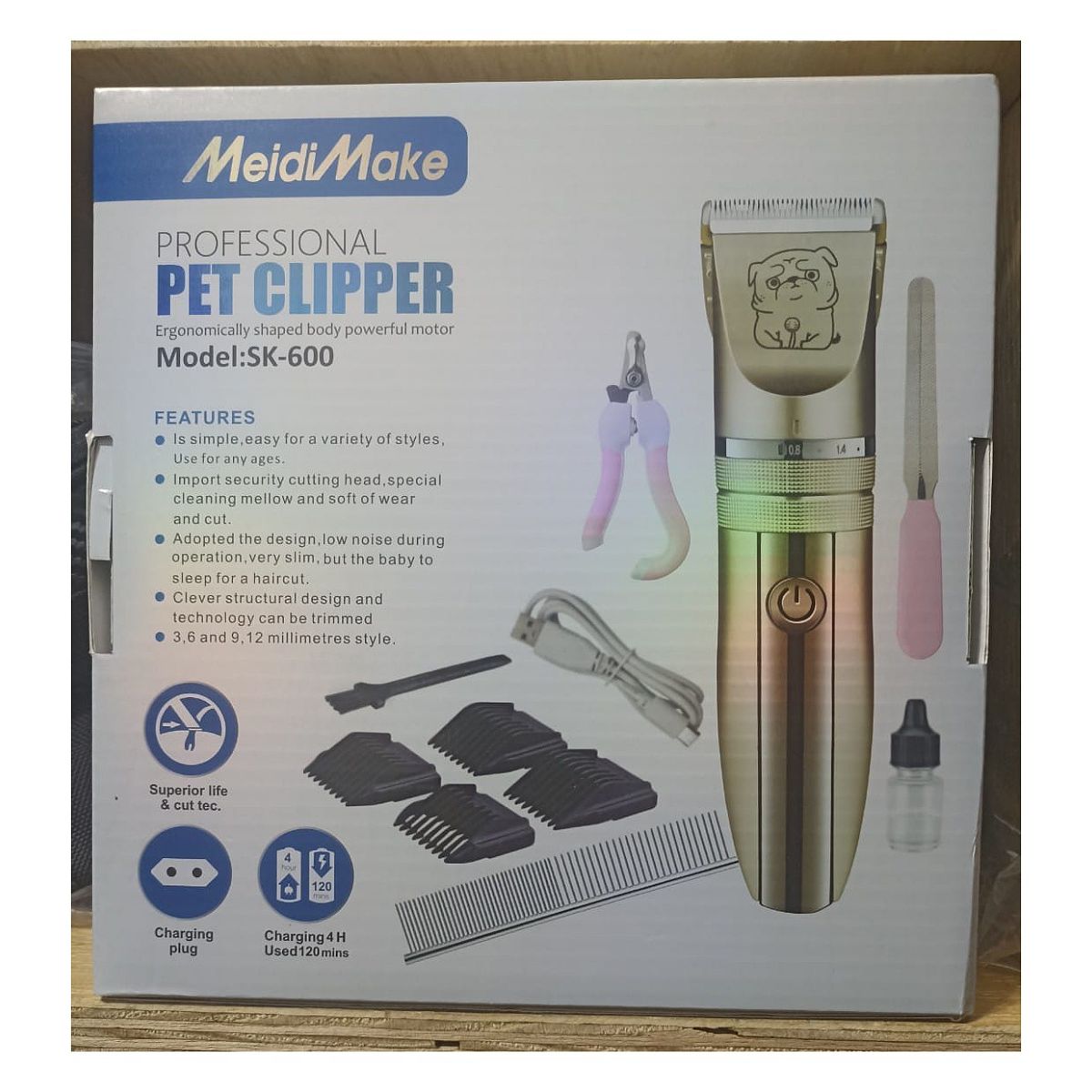 GENERICO - Máquina de afeitar para mascotas recargable