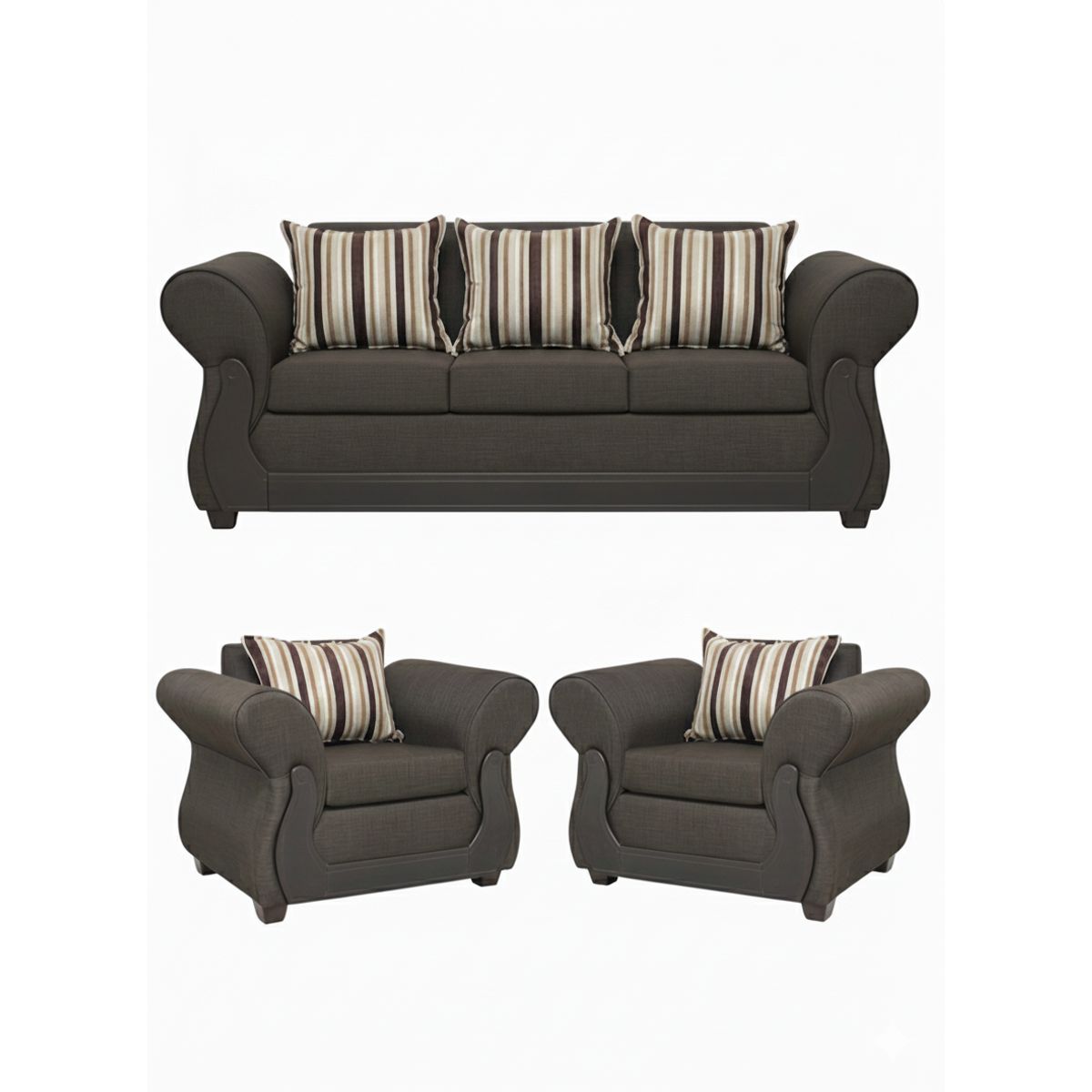 RUZAM MOBEL - JUEGO DE LIVING 3-1-1 TOKIO CAFÉ LINO