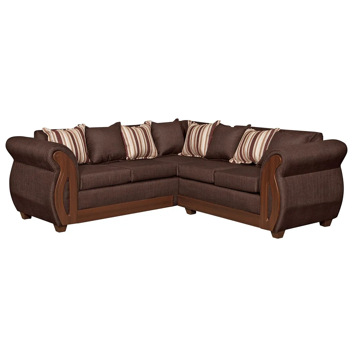 RUZAM MOBEL - SOFA SECCIONAL 5 CUERPOS ISIDORA CAFÉ LINO