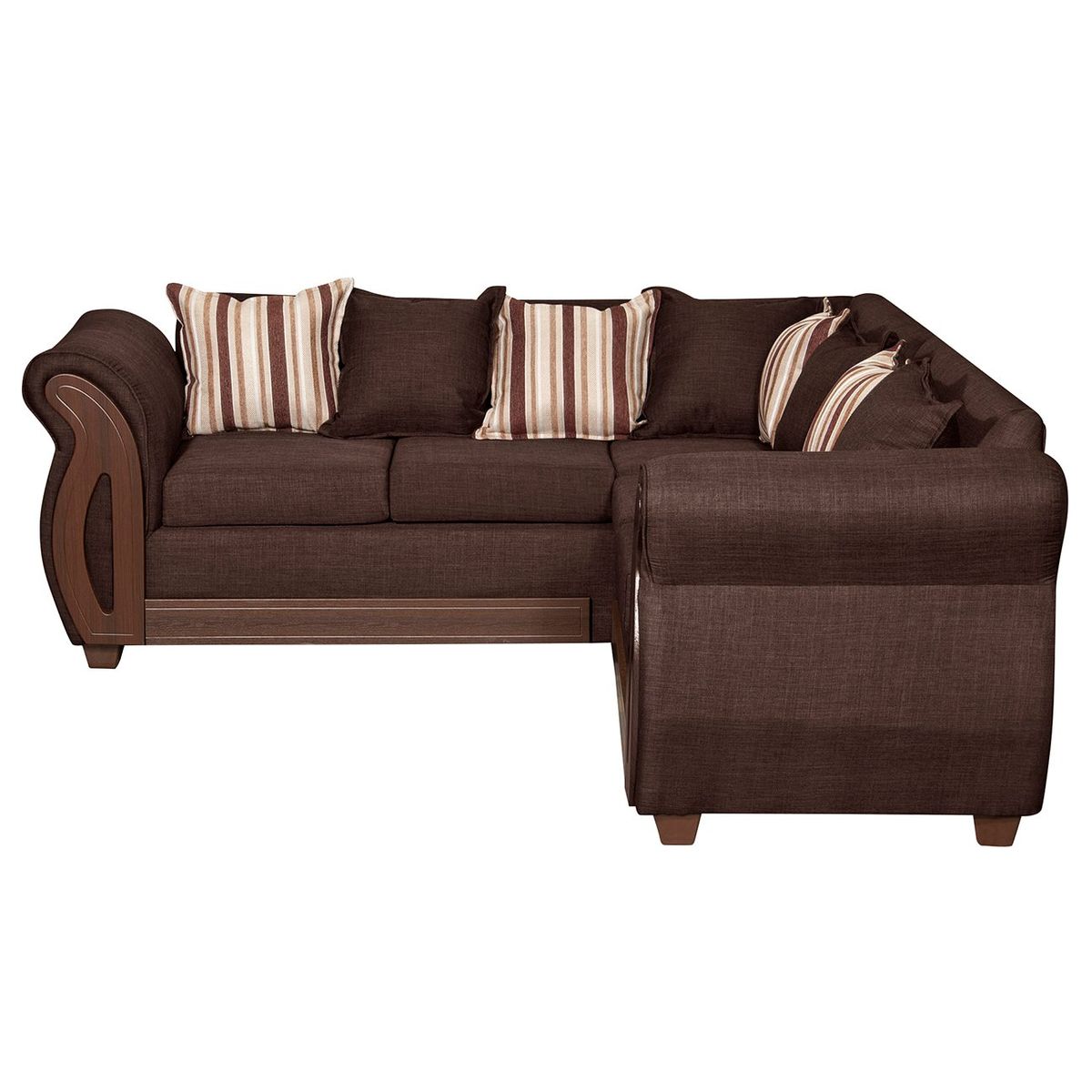 RUZAM MOBEL - SOFA SECCIONAL 5 CUERPOS ISIDORA CAFÉ LINO