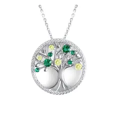 ARANY JOYAS - Collar Plata Árbol De La Vida Verde