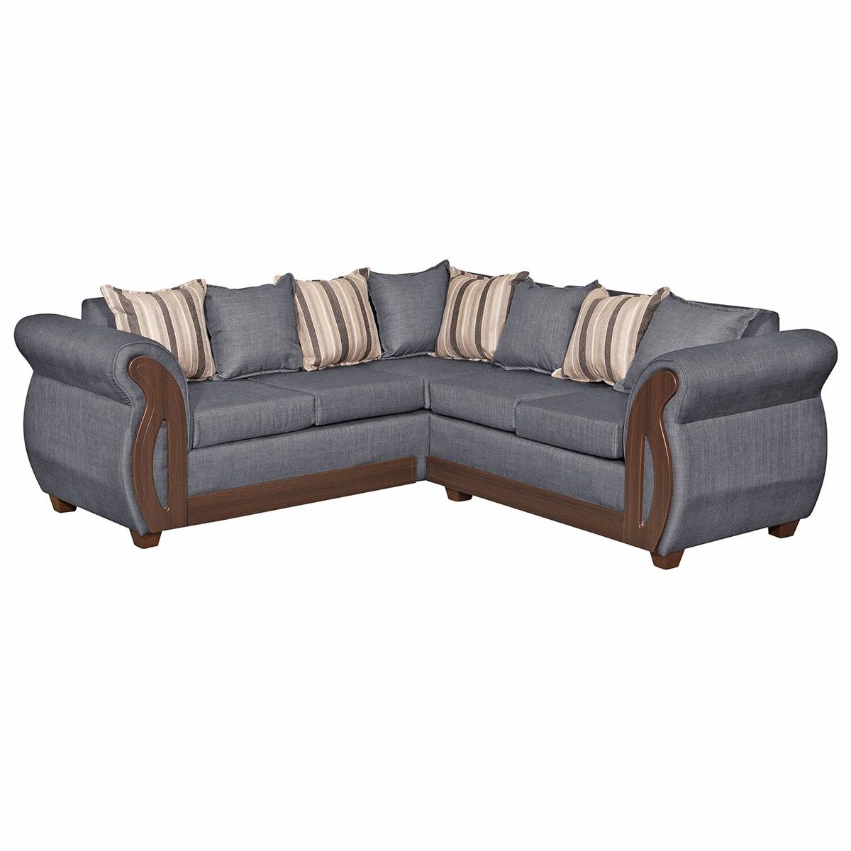 RUZAM MOBEL - SOFA SECCIONAL 5 CUERPOS ISIDORA GRIS LINO