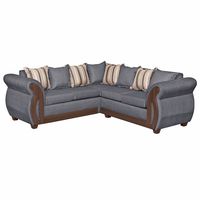 SOFA SECCIONAL 5 CUERPOS ISIDORA GRIS LINO