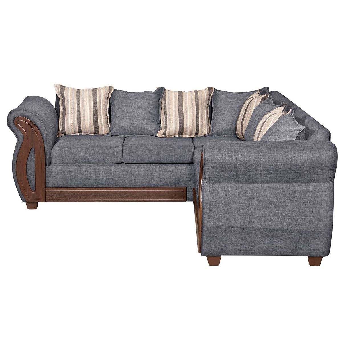 RUZAM MOBEL - SOFA SECCIONAL 5 CUERPOS ISIDORA GRIS LINO