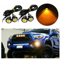 GENERICO - X4 Ojo De Águila Luces Led 23mm 9w Auto Tuning AMARILLO