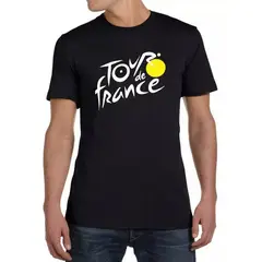 ROLY - Polera Negra Algodon Tour De France Ciclismo