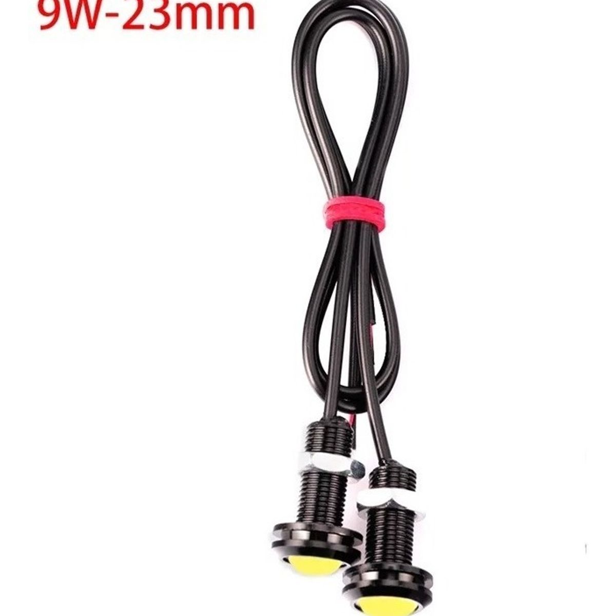 GENERICO - X2 Ojo De Águila Luces Led 23mm 9w Auto 12V ROJO