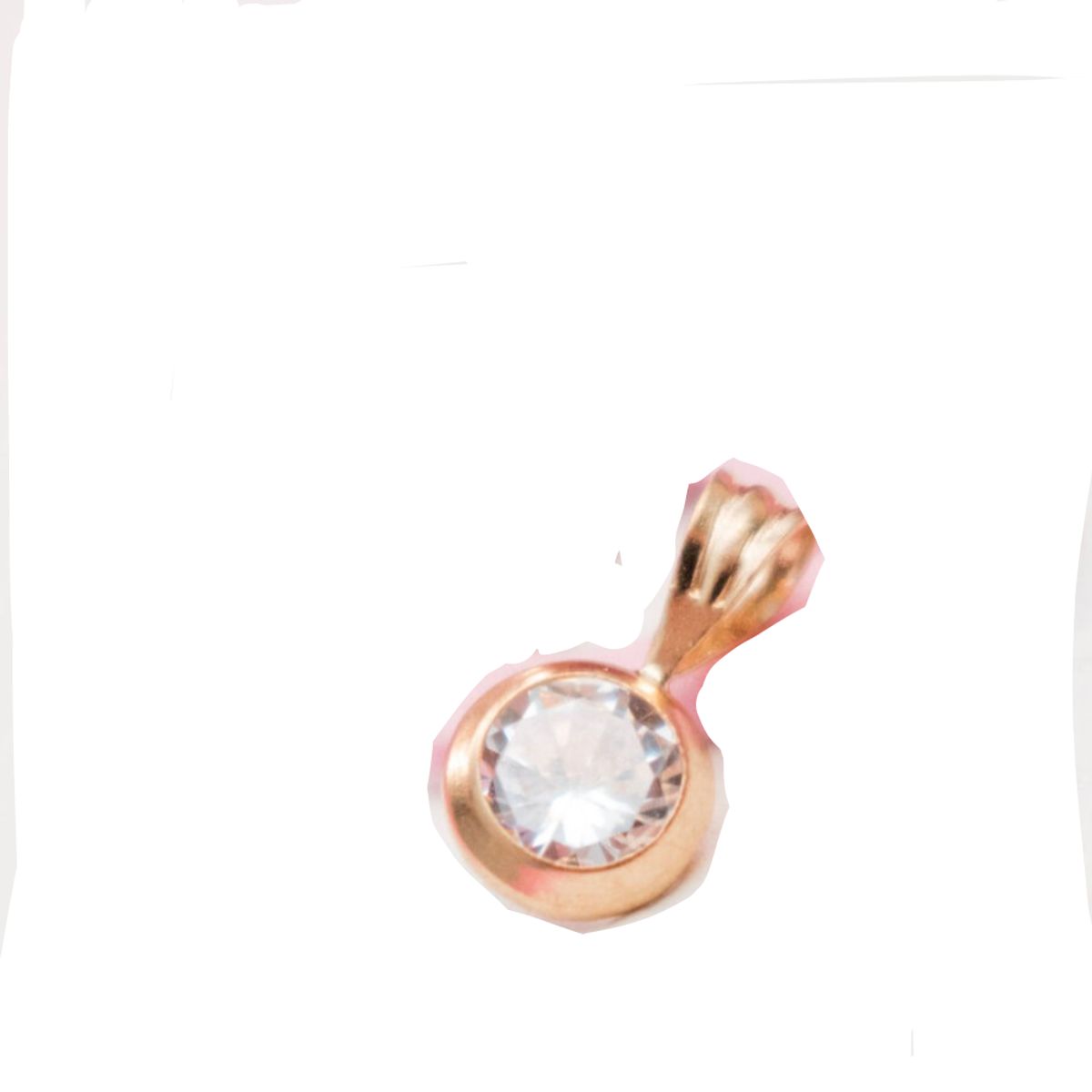 MODAS LILLO - Colgante Mujer Punto De Luz Circón Oro 18k Joyas Modas Lillo