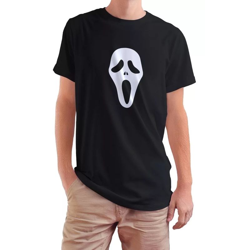 ROLY - Polera  Negra Algodón Scream Ghostface_.