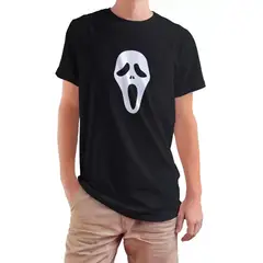 ROLY - Polera  Negra Algodón Scream Ghostface_.