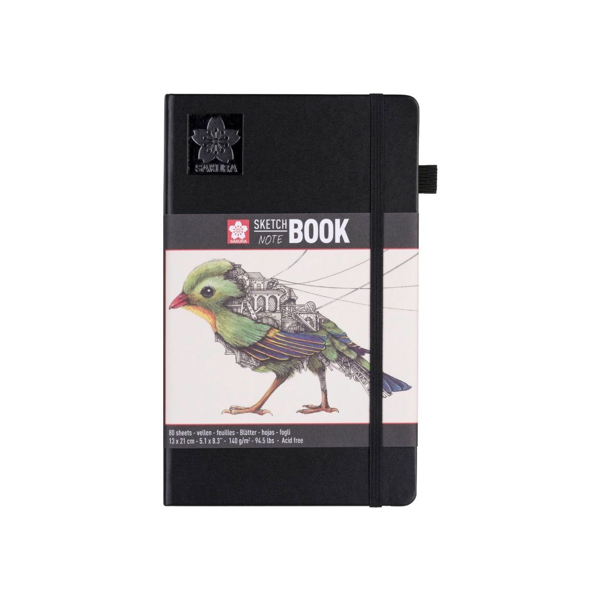 SAKURA - Sketchbook Papel Blanco Crema 13 x 21 cm 80 Hojas
