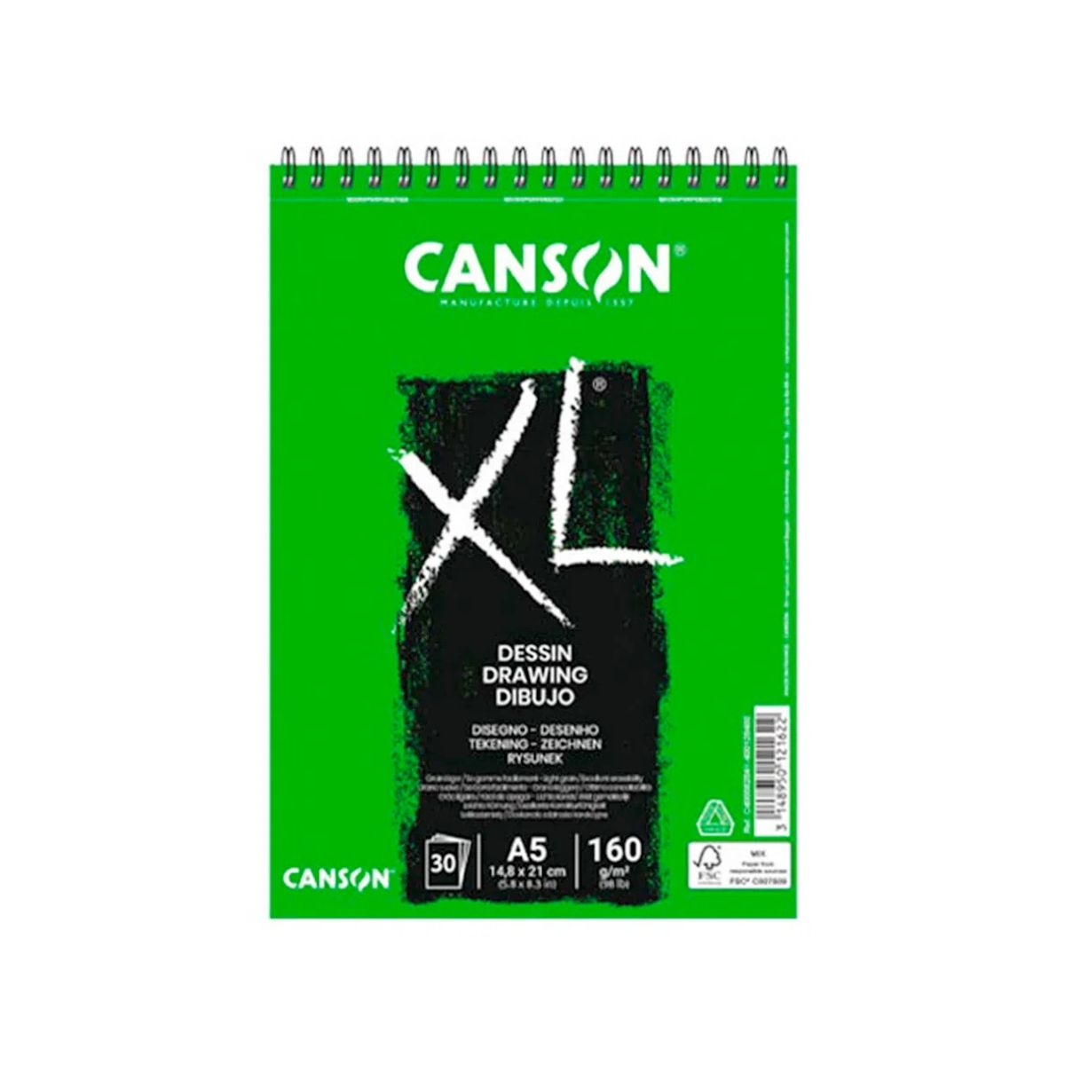 CANSON - Croquera Canson Xl Dessin Drawing A5 - 160gr
