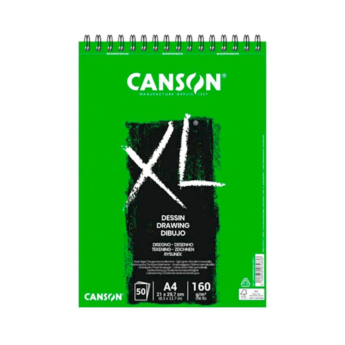 CANSON - Croquera Canson Xl Dessin Drawing A4 21x29cm 160 G/m2