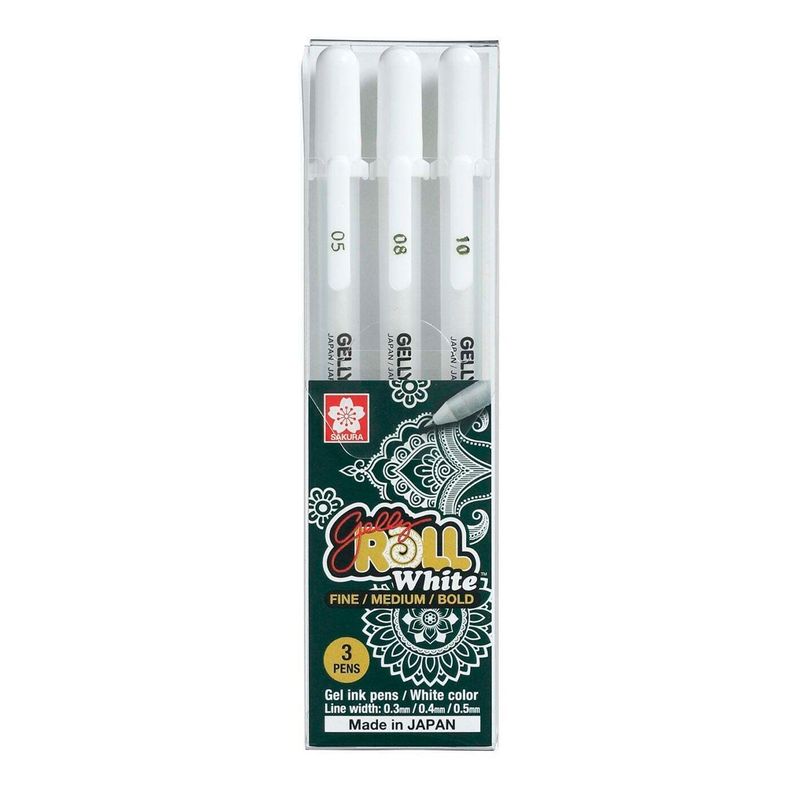 SAKURA - Gelly Roll Blanco 3 Unidades
