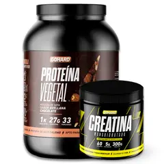 GOHARD - Pack Proteina Vegetal Avellana 1 Kg + Creatina 300 Gr