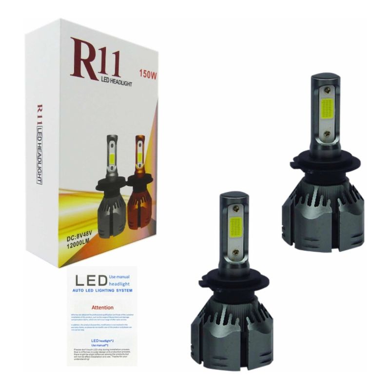 GENERICO - Turbo Led R11 H7 12000lm 150w