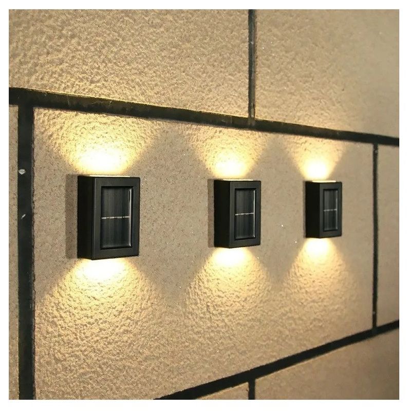 GENERICO - Lampara Aplique Solar X2 Exterior Impermeable