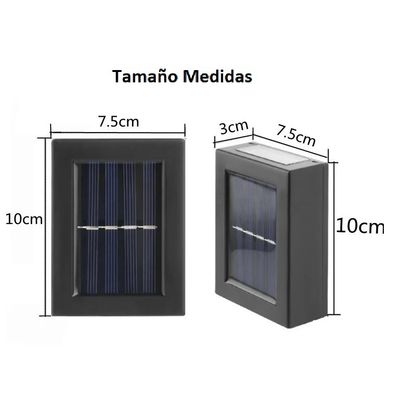 Imagen 2 del producto PACK x2 Aplique Solar de pared doble luz calida