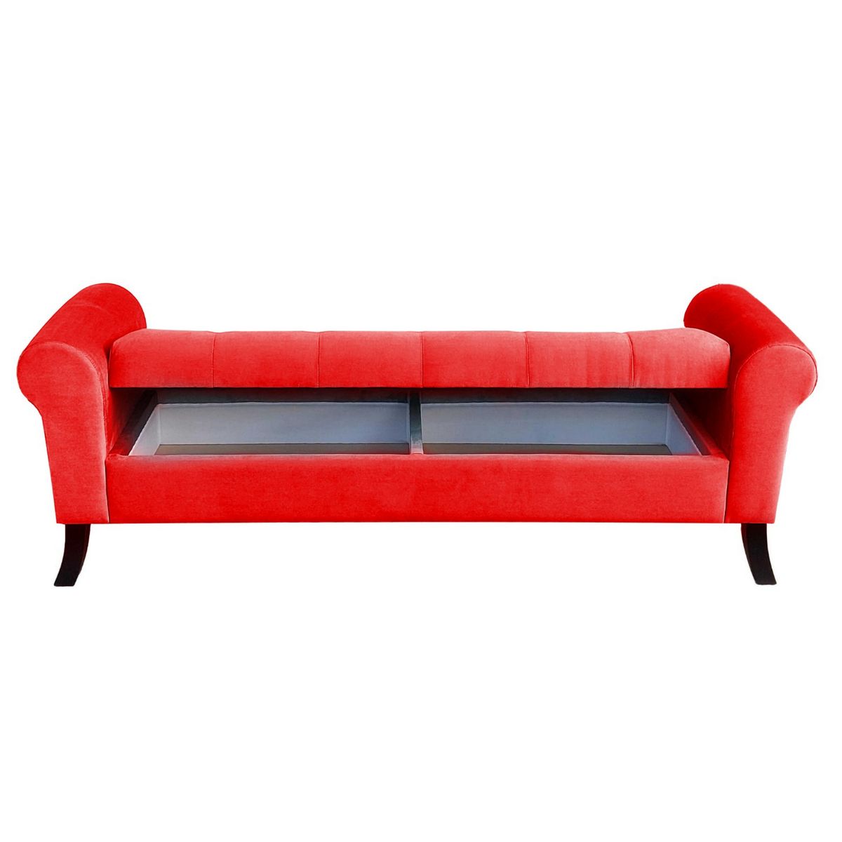 GENERICO - Banqueta Baúl Alejandria Color Rojo Tamaño King 170x45x60cm