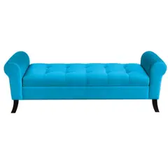 GENERICO - Banqueta Baúl Alejandria Color Turquesa Tamaño King 170x45x60cm