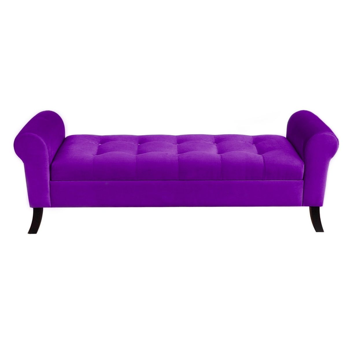GENERICO - Banqueta Baúl Alejandria Color Morado Tamaño King 170x45x60cm