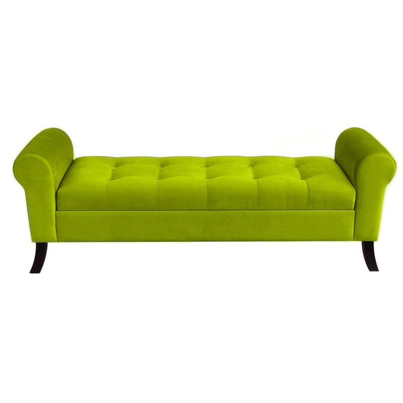 GENERICO - Banqueta Baúl Alejandria Color Pistacho Tamaño King 170x45x60cm