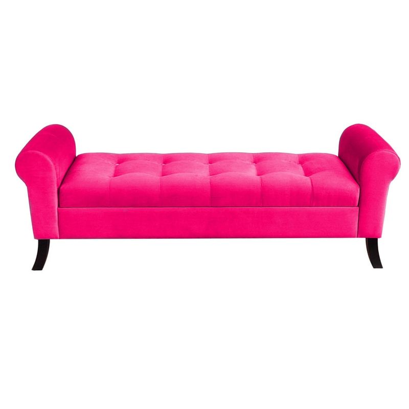 GENERICO - Banqueta Baúl Alejandria Color Fucsia Tamaño King 170x45x60cm