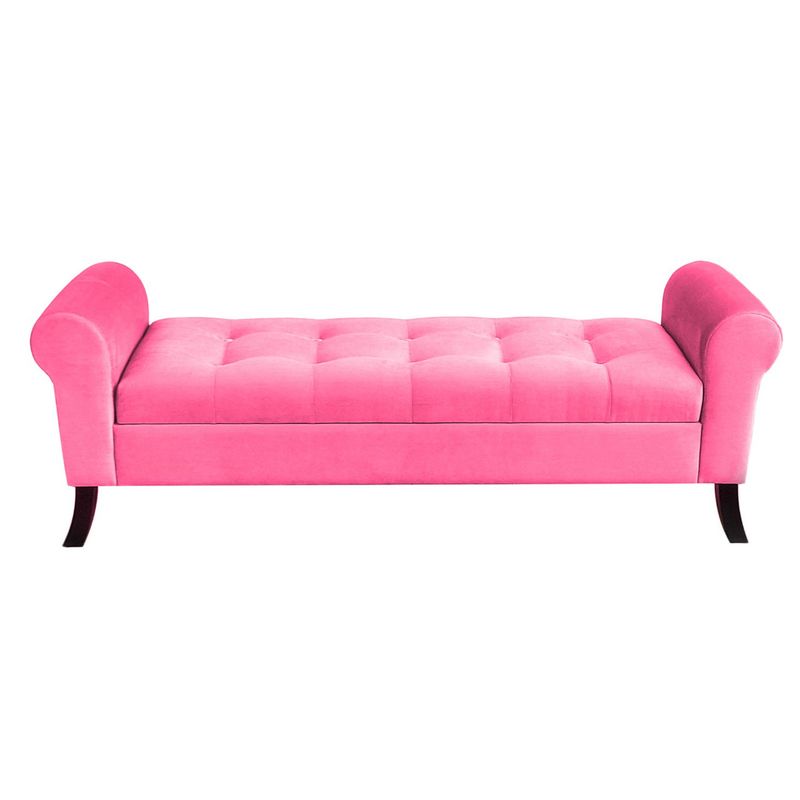GENERICO - Banqueta Baúl Alejandria Color Rosado Tamaño King 170x45x60cm