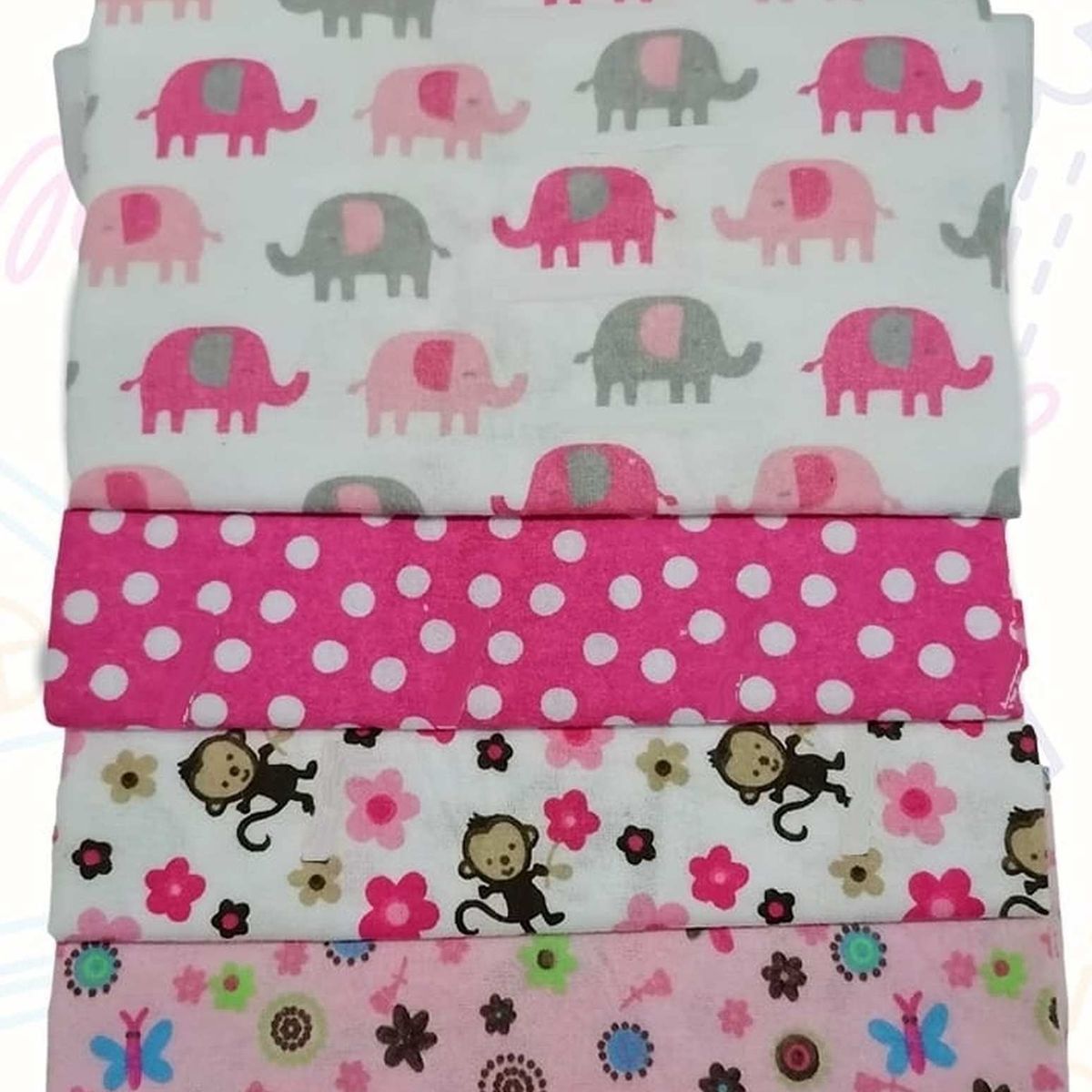 TEDMIMAK - MANTA  DE ALGODON TUTO BEBÉ PACK 4 DISEÑOS