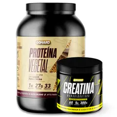 GOHARD - Pack Proteina Vegetal Sin Sabor 1 Kg + Creatina 300 Gr