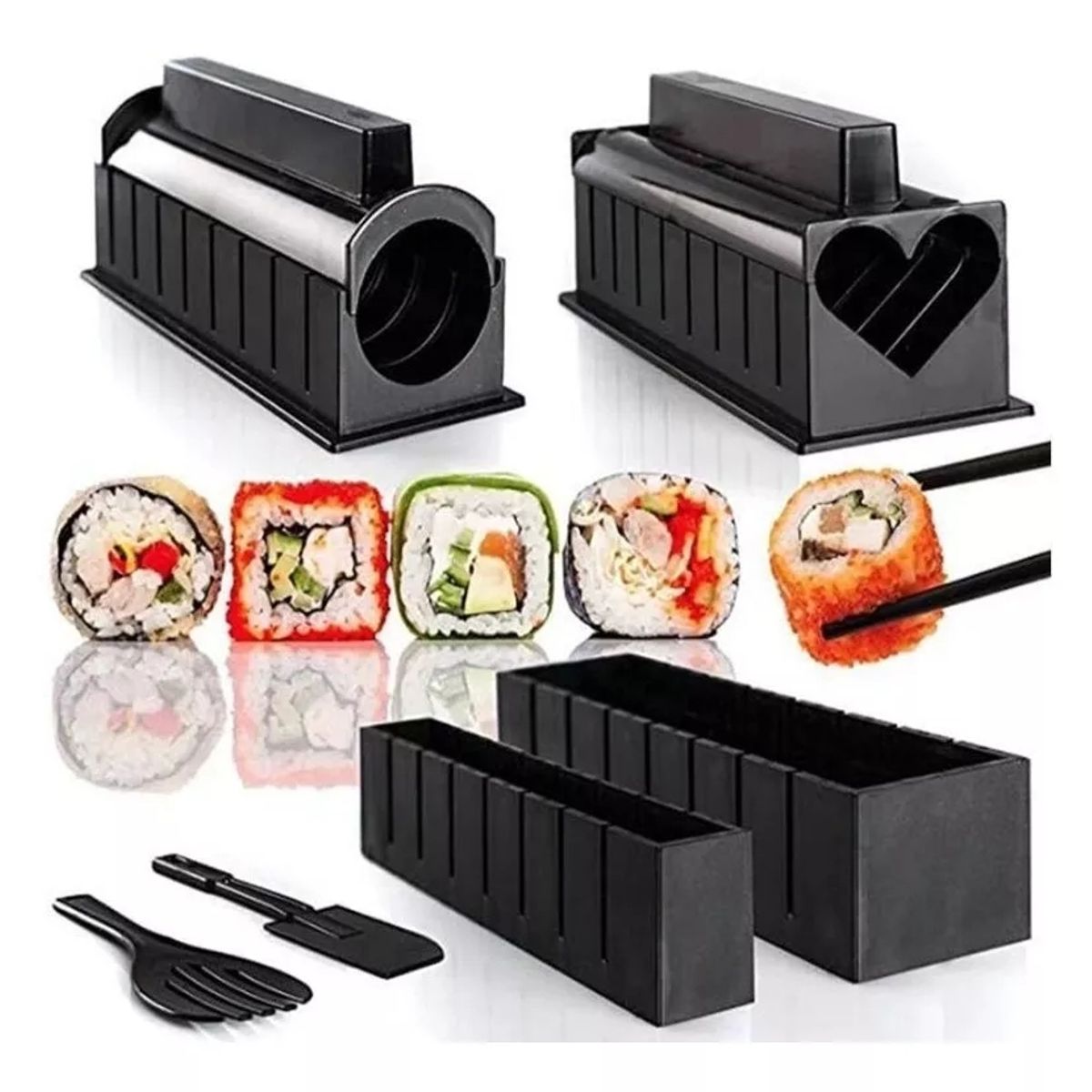 KUANGYE - Kit De 10 Profesional Para Preparar Sushi Antiadherente Diy