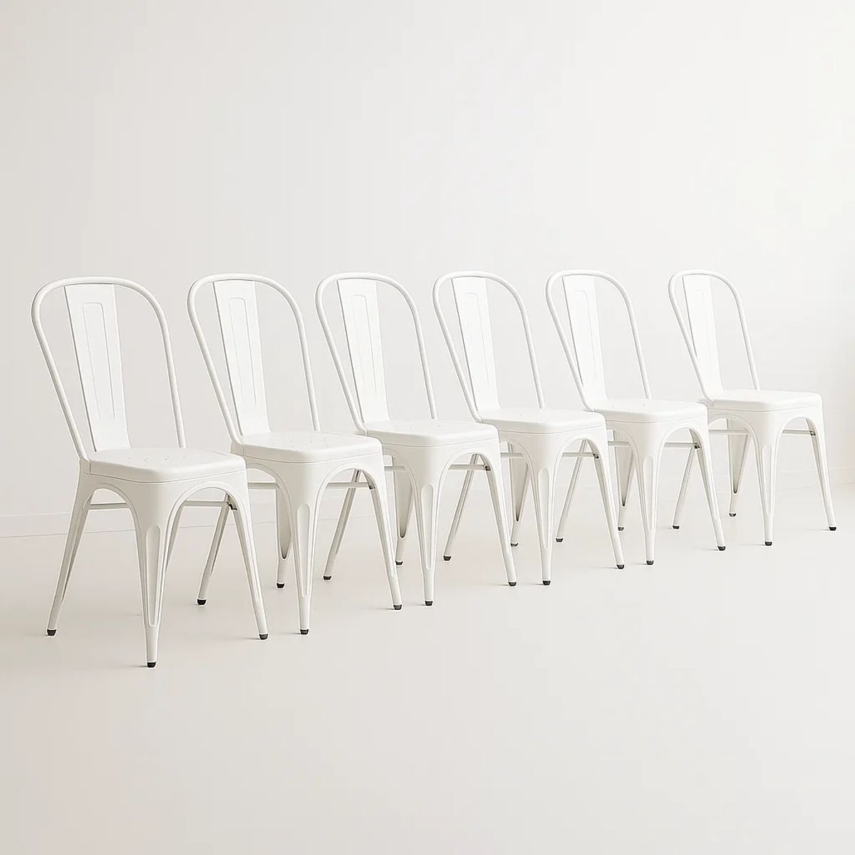 KLIK - Pack de 6 Sillas Tolix - Blancas KLIK