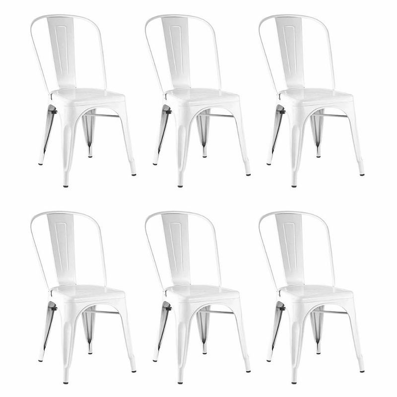 KLIK - Pack de 6 Sillas Tolix - Blancas KLIK