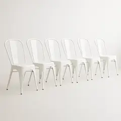 KLIK - Pack de 6 Sillas Tolix - Blancas