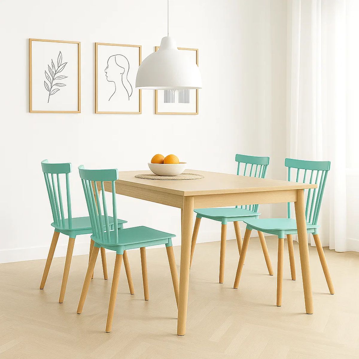 KLIK - Pack de 4 Sillas Windsor Menta KLIK