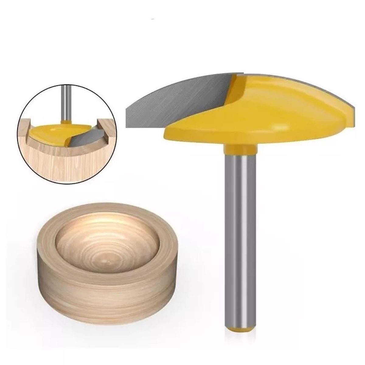 GENERICO - Fresa Madera Vaciado Fondo Plato Toma ¼ X 44.5