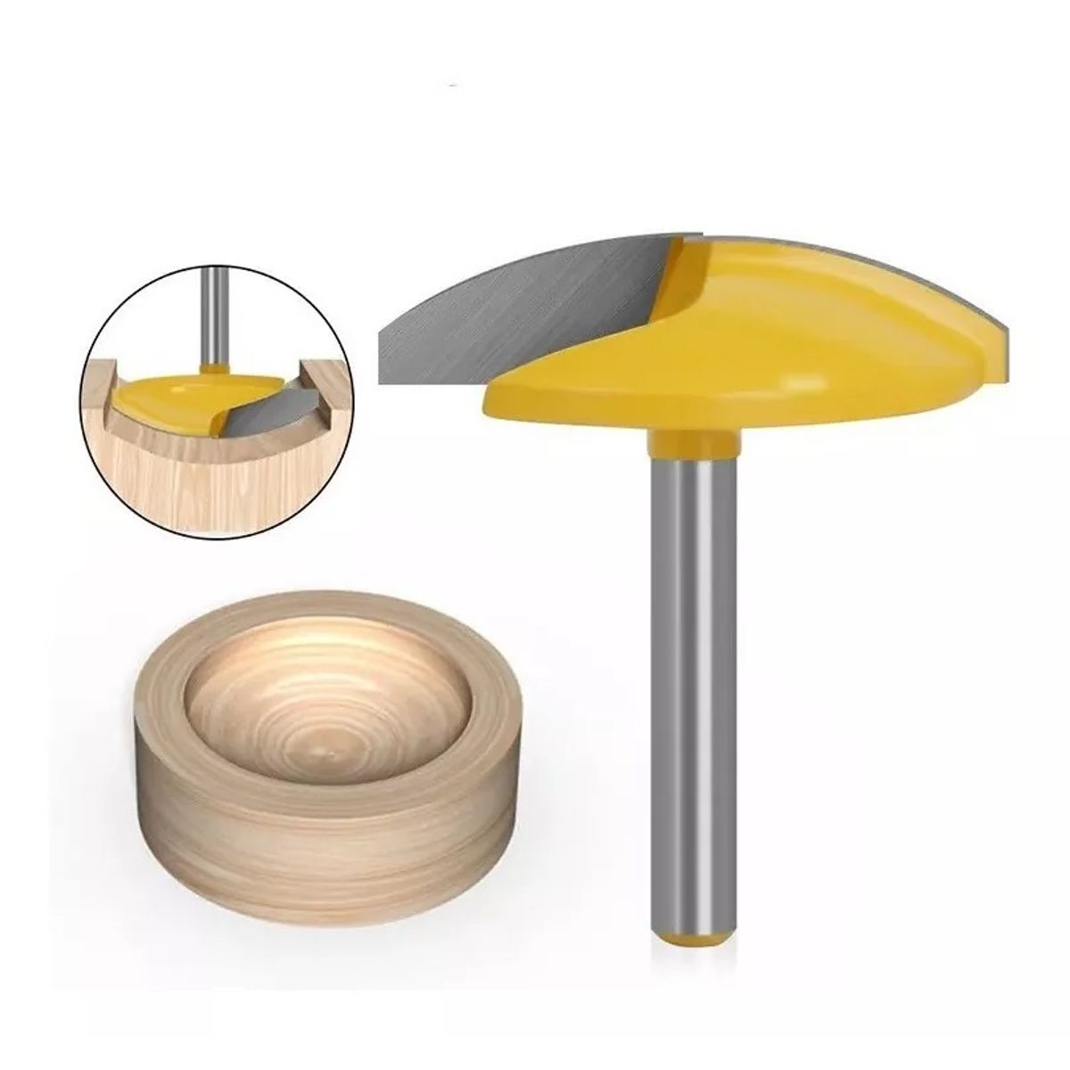 GENERICO - Fresa Madera Vaciado Fondo Plato Toma ¼ X 44.5