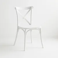 Silla Crossback Danubio de Terraza Exterior o Comedor - Blanca