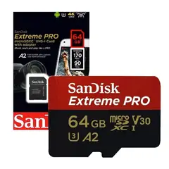 SANDISK - Micro Sd Extreme PRO 64GB 170M Lectura y Adaptador