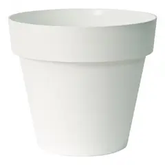 EURO3PLAST - Macetero de plástico con plato 50x45 cm color Blanco