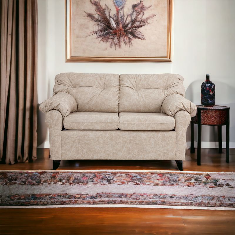 MUEBLES AMERICA - Sofá América 2 Cuerpos Cuero Auris Beige