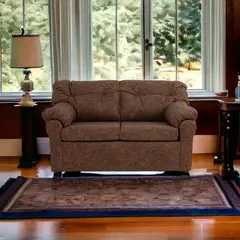 MUEBLES AMERICA - Sofá América 2 Cuerpos Cuero Auris Café