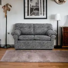 MUEBLES AMERICA - Sofá América 2 Cuerpos Cuero Auris Gris